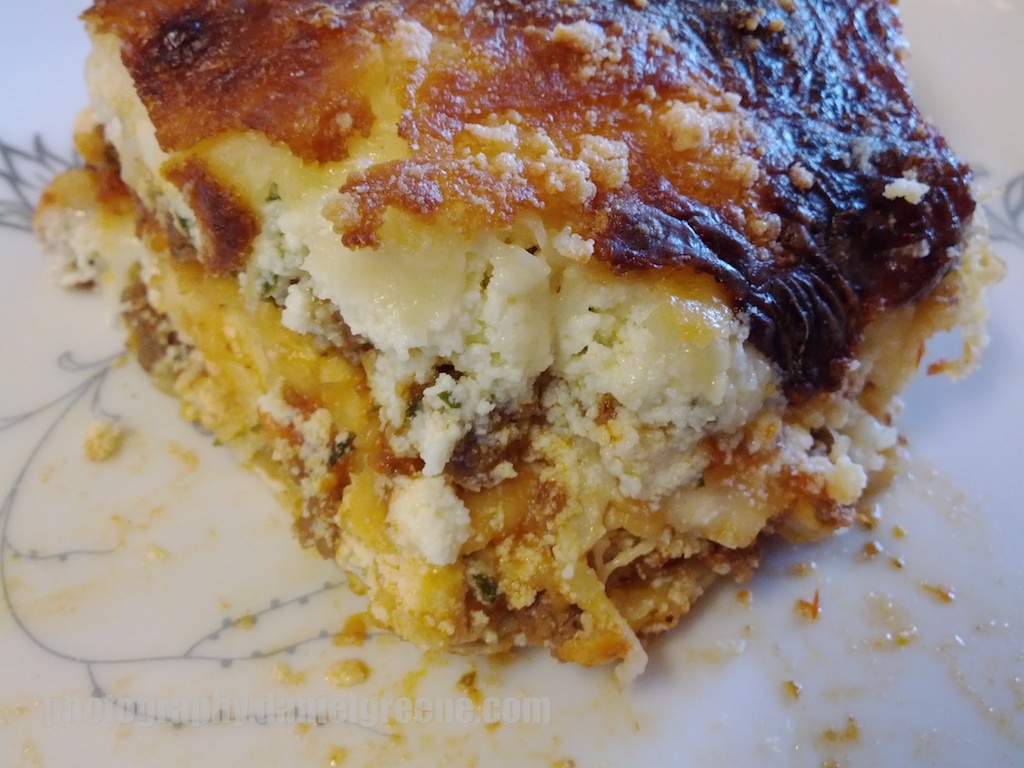 Matzah cracker lasagna