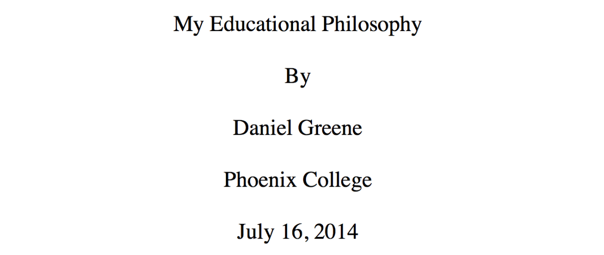 Educational Philosophy