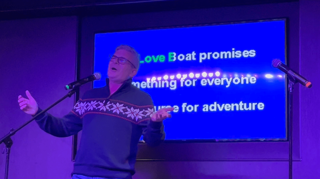 Sang “The Love Boat” on a&nbsp;cruise!